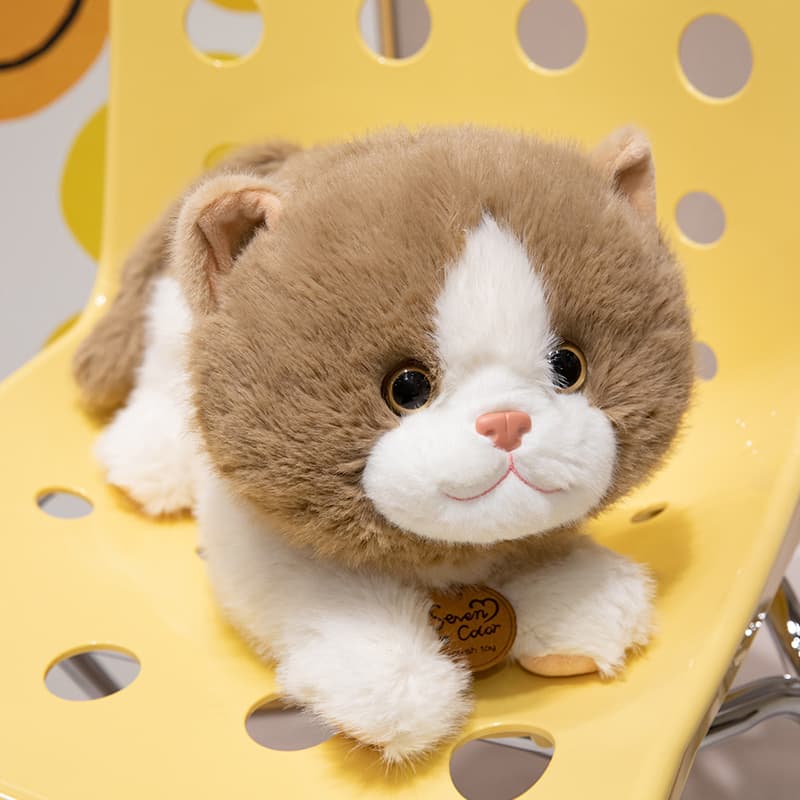 猫ぬいぐるみ 茶色 もふもふ福猫
