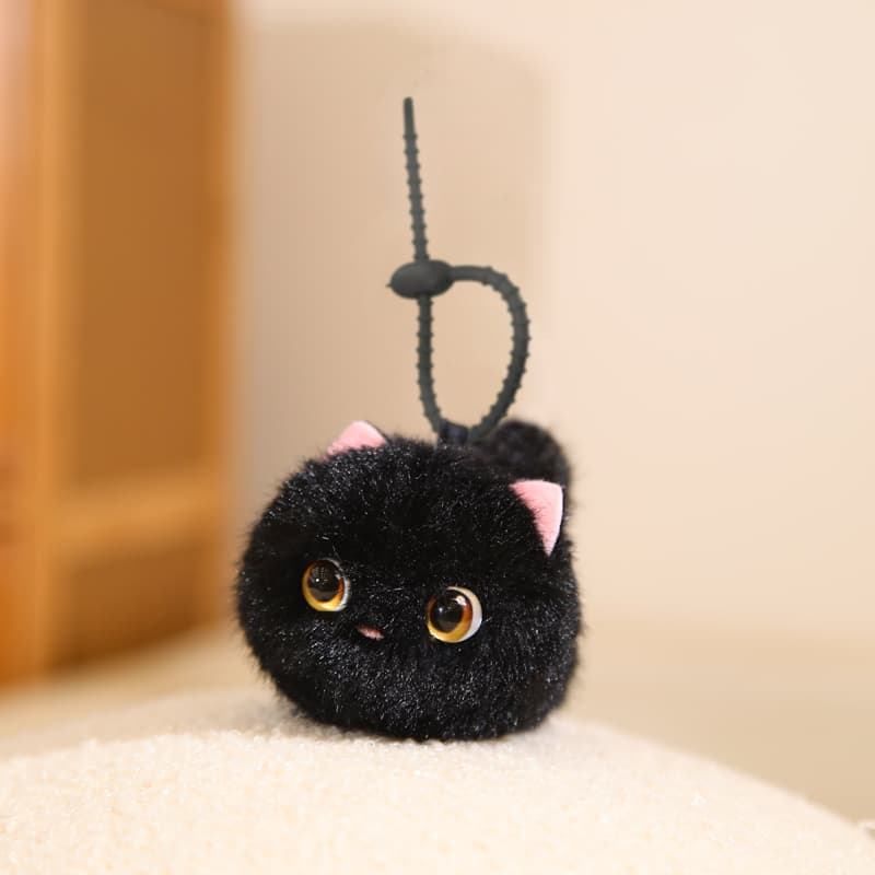 猫ぬいぐるみ まんまるもふもふ子猫ストラップ