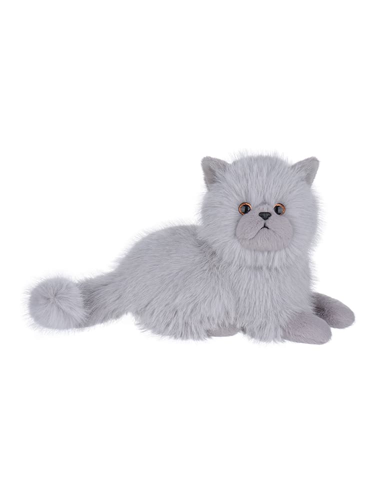 猫ぬいぐるみ グレー ふわもこ長毛種ねこのぬいぐるみ
