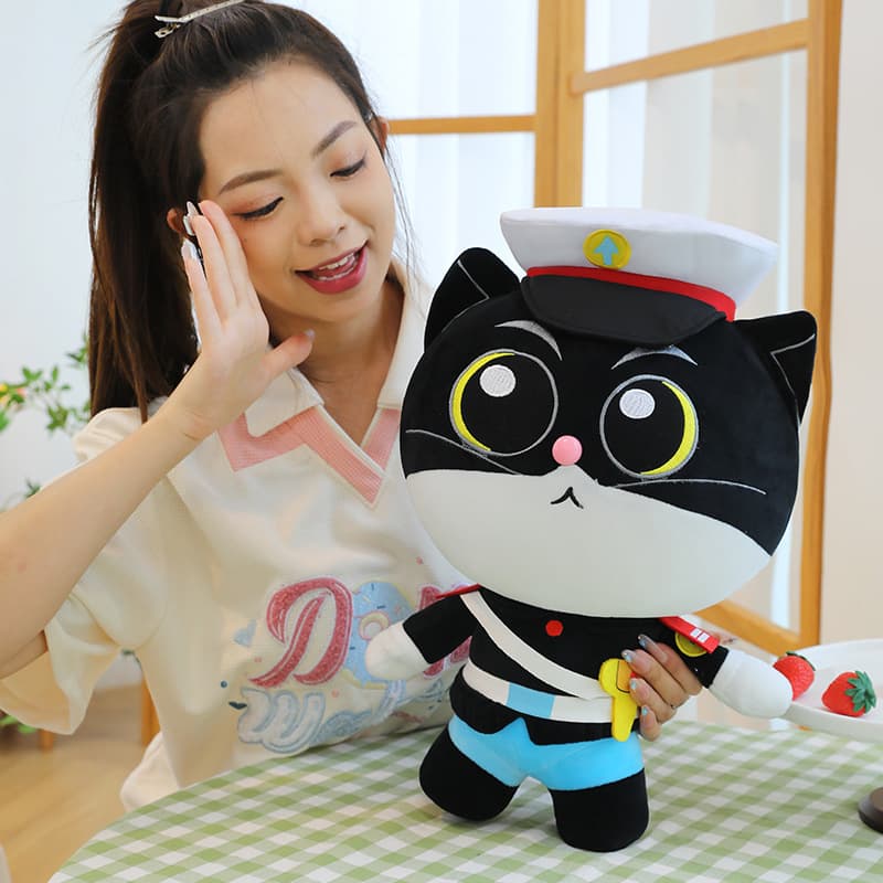 猫ぬいぐるみ 黒猫 船長さん猫のぬいぐるみ 