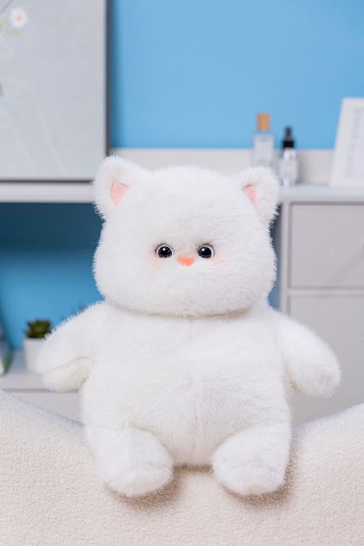 猫ぬいぐるみ ふわもこ雪ねこ