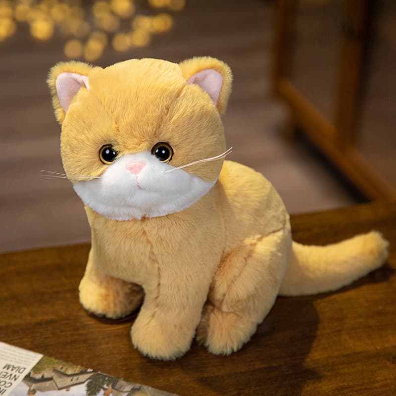 猫ぬいぐるみ 茶色 ふわもふ茶トラ子猫のぬいぐるみ