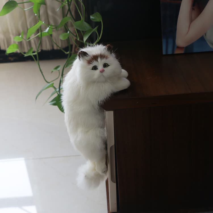猫ぬいぐるみ ふわふわ長毛子猫のぶら下がりぬいぐるみ