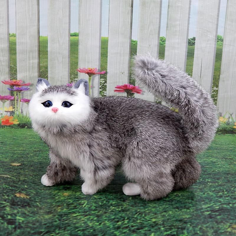 猫ぬいぐるみ 白色 ふわもふ純白の癒し子猫