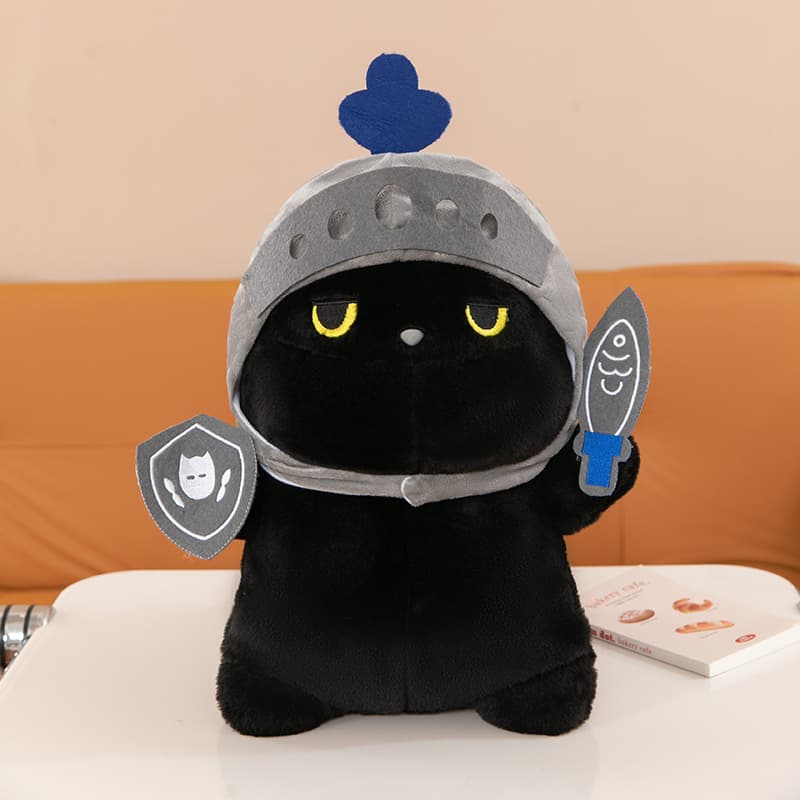 猫ぬいぐるみ 黒猫 騎士の勇気黒猫ぬいぐるみ
