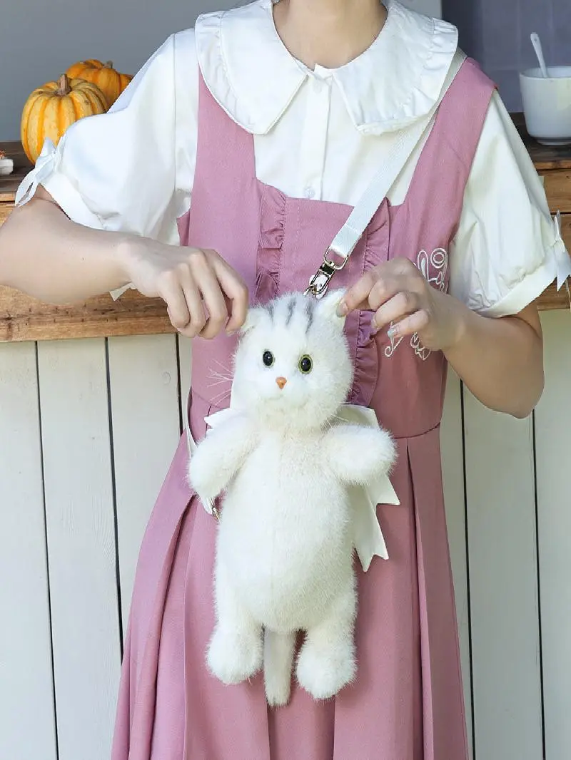 猫ぬいぐるみ 白色 ふわもこ天使の白猫ぬいぐるみ