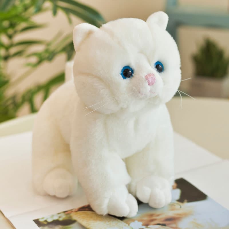 猫ぬいぐるみ グレー もふもふ縞模様ぬいぐるみ