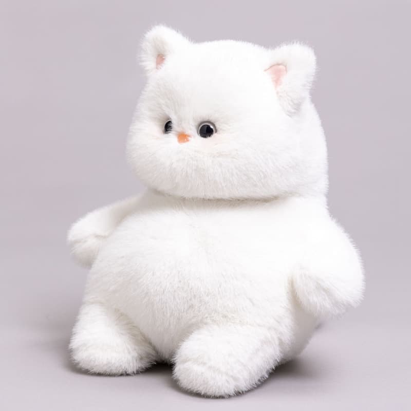 猫ぬいぐるみ 白色 ふわもち雪うさぎ 抱き心地極上ぬいぐるみ