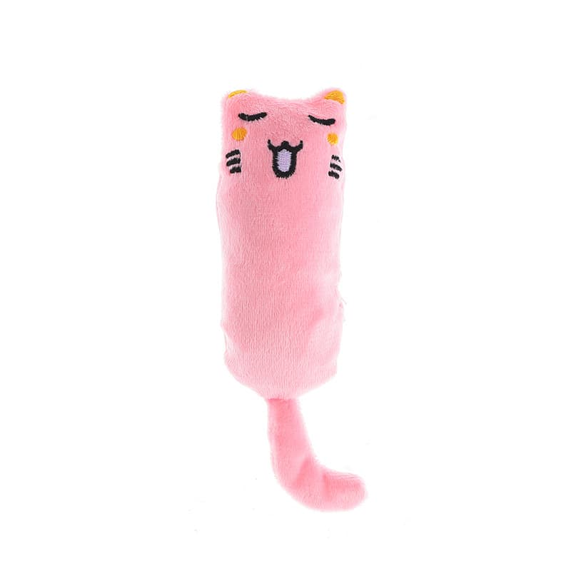 猫ぬいぐるみ ちゅー顔刺繍の黒猫もちもち細長ぬいぐるみ