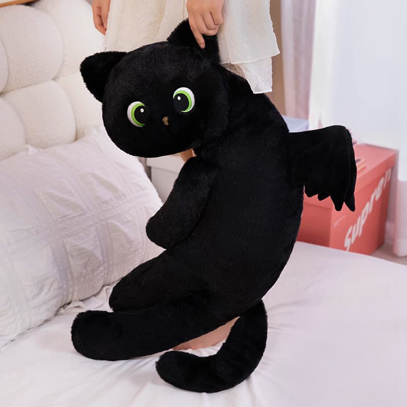猫ぬいぐるみ 黒猫 まんまる瞳の黒猫ぬいぐるみ