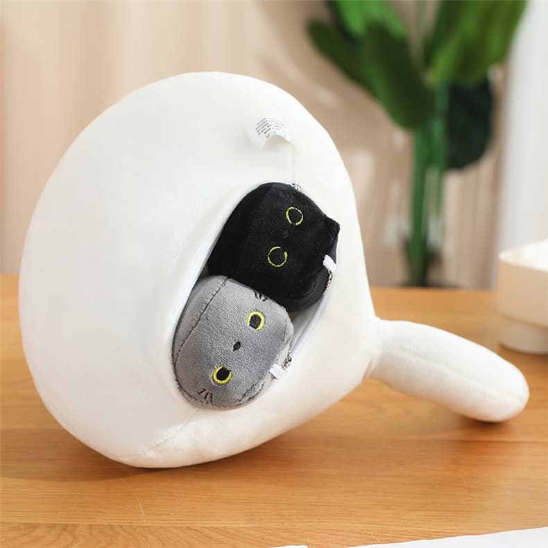 猫ぬいぐるみ 丸顔のもちにゃん