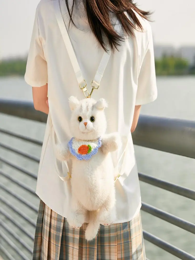 猫ぬいぐるみ 白色 ふわもこ天使の白猫ぬいぐるみ