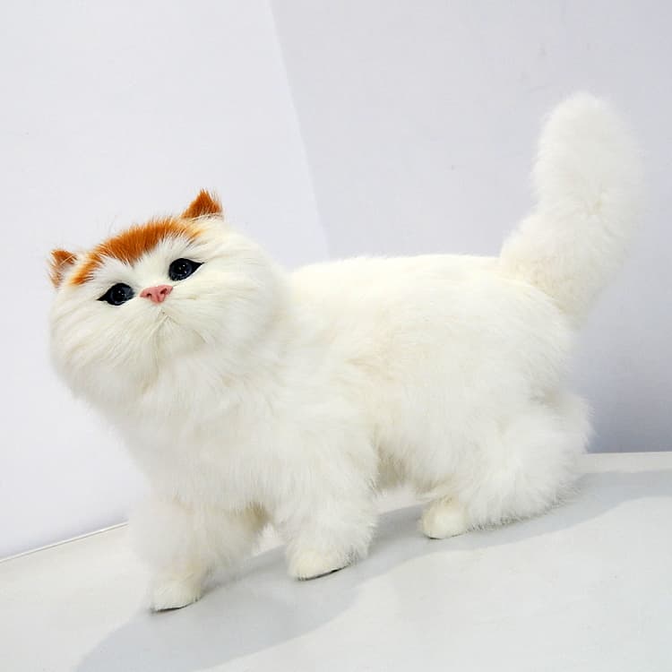 猫ぬいぐるみ 白色 ふわもふ純白の癒し子猫