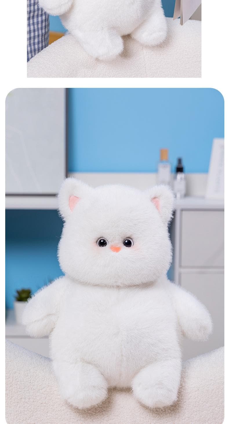 猫ぬいぐるみ 白色 ふわもち雪うさぎ 抱き心地極上ぬいぐるみ