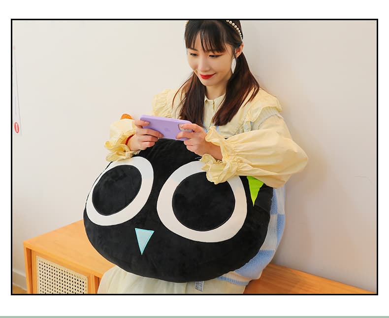 猫ぬいぐるみ まんまるおめめのふくろう抱き枕