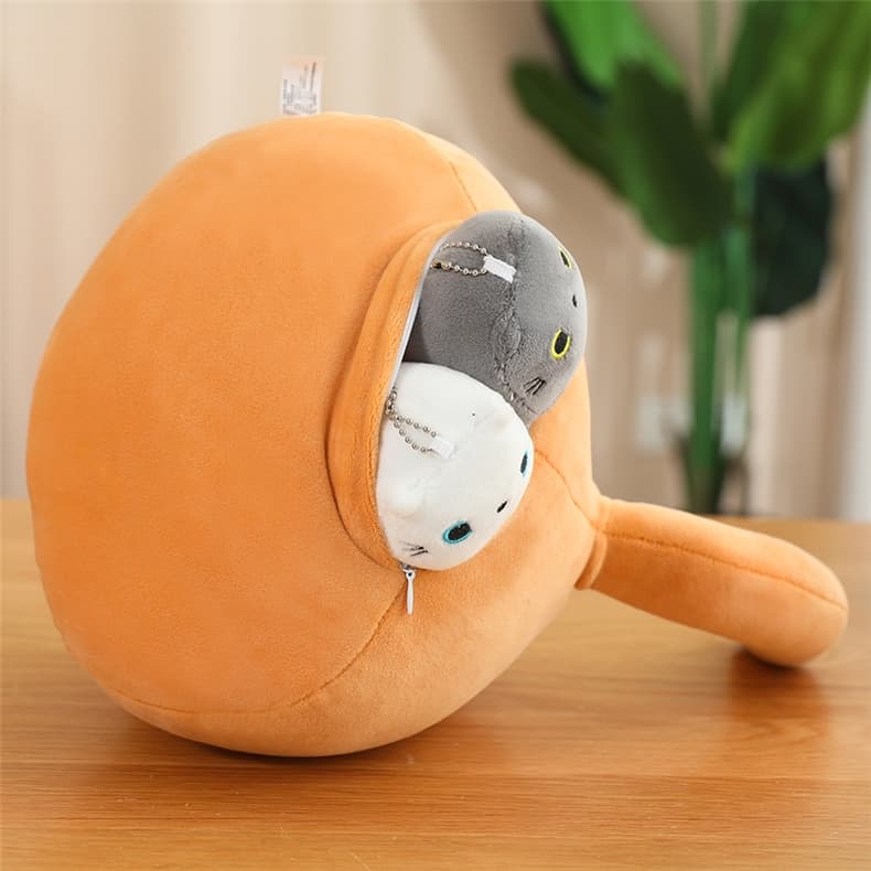 猫ぬいぐるみ 丸顔のもちにゃん
