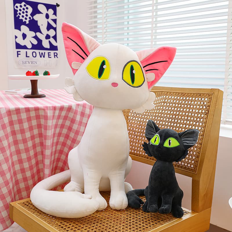 猫ぬいぐるみ 白色 魔法の瞳を持つ妖精猫ぬいぐるみ