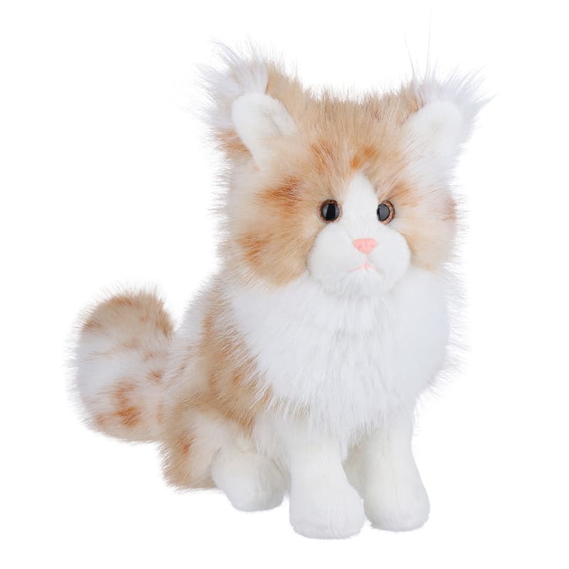 猫ぬいぐるみ 茶色 ふわもこ三毛ねこ