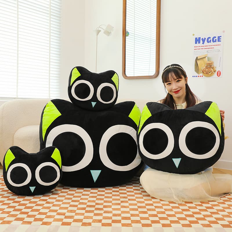 猫ぬいぐるみ まんまるおめめのふくろう抱き枕