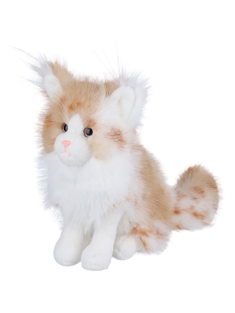 猫ぬいぐるみ 茶色 ふわもこ三毛ねこ