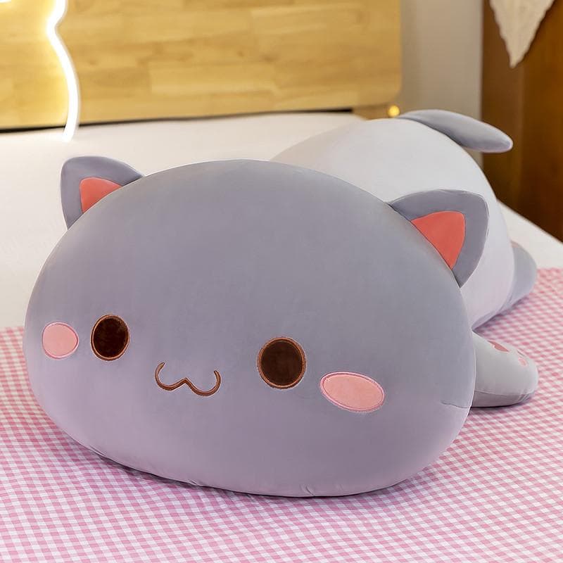 猫ぬいぐるみ 白色 もちもち猫まくら ゆめごこち