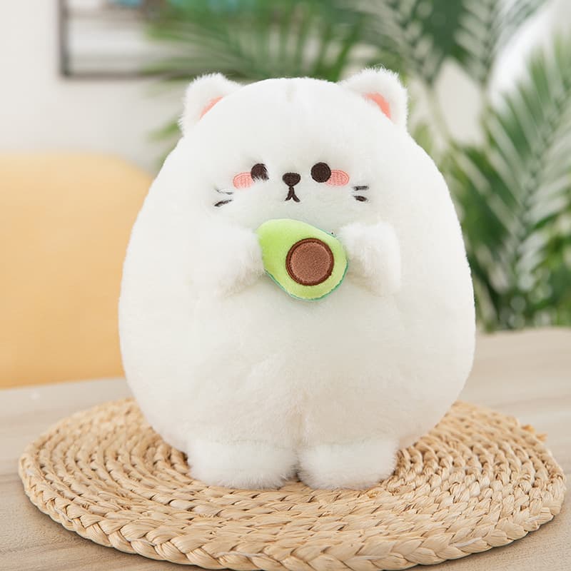 猫ぬいぐるみ アボカド好きなまんまる猫ちゃん