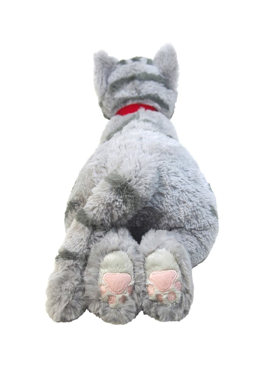 猫ぬいぐるみ グレー もふもふリアル子猫のぬいぐるみ