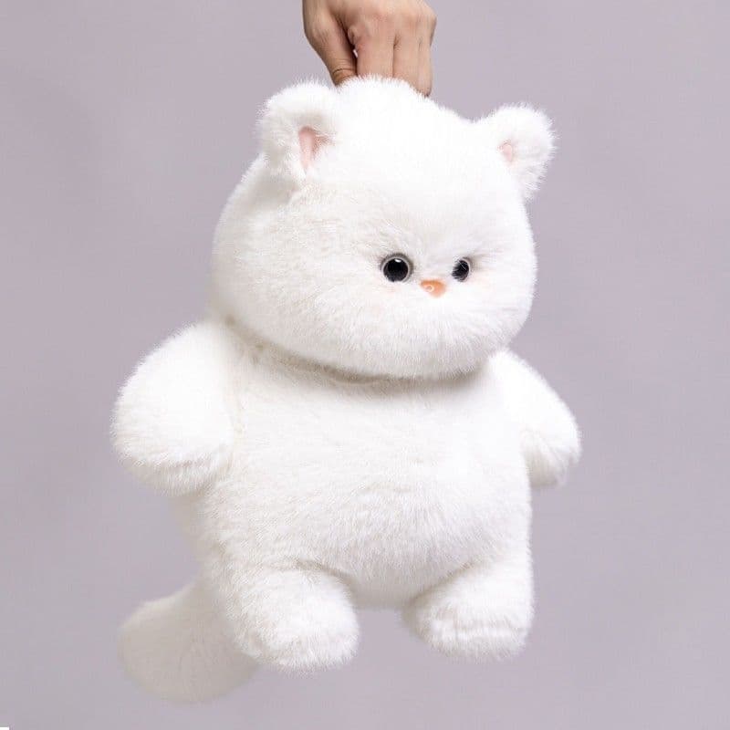 猫ぬいぐるみ ふわもこ雪ねこ
