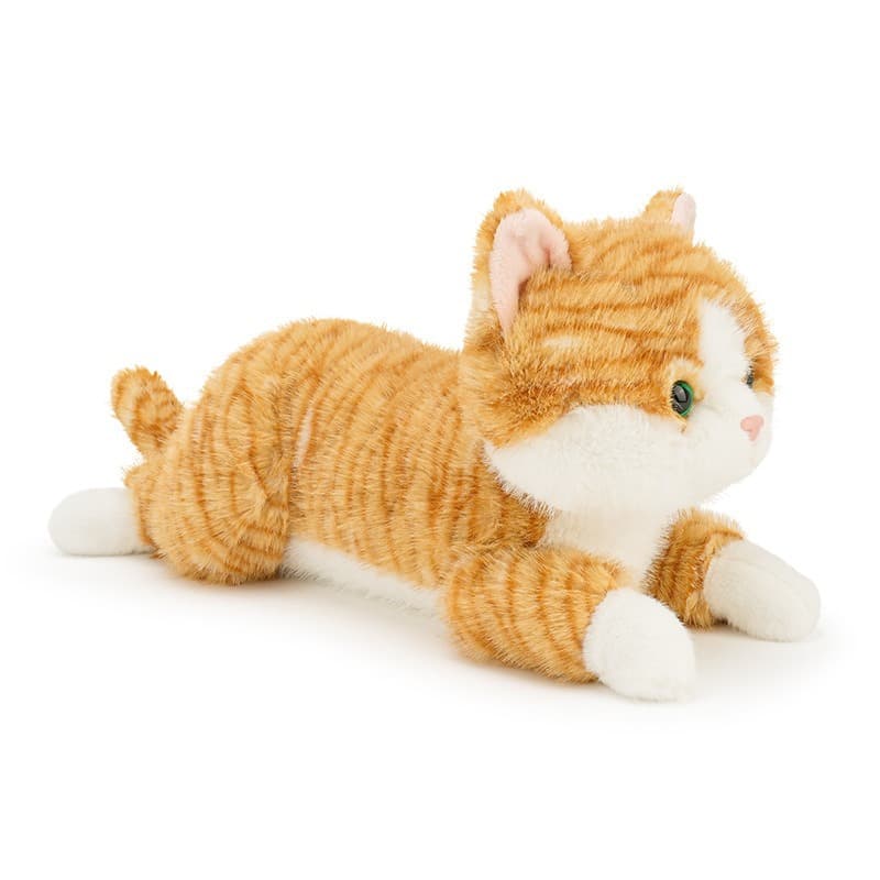 猫ぬいぐるみ 茶色 もふもふ抱き猫ふわりぬいぐるみ
