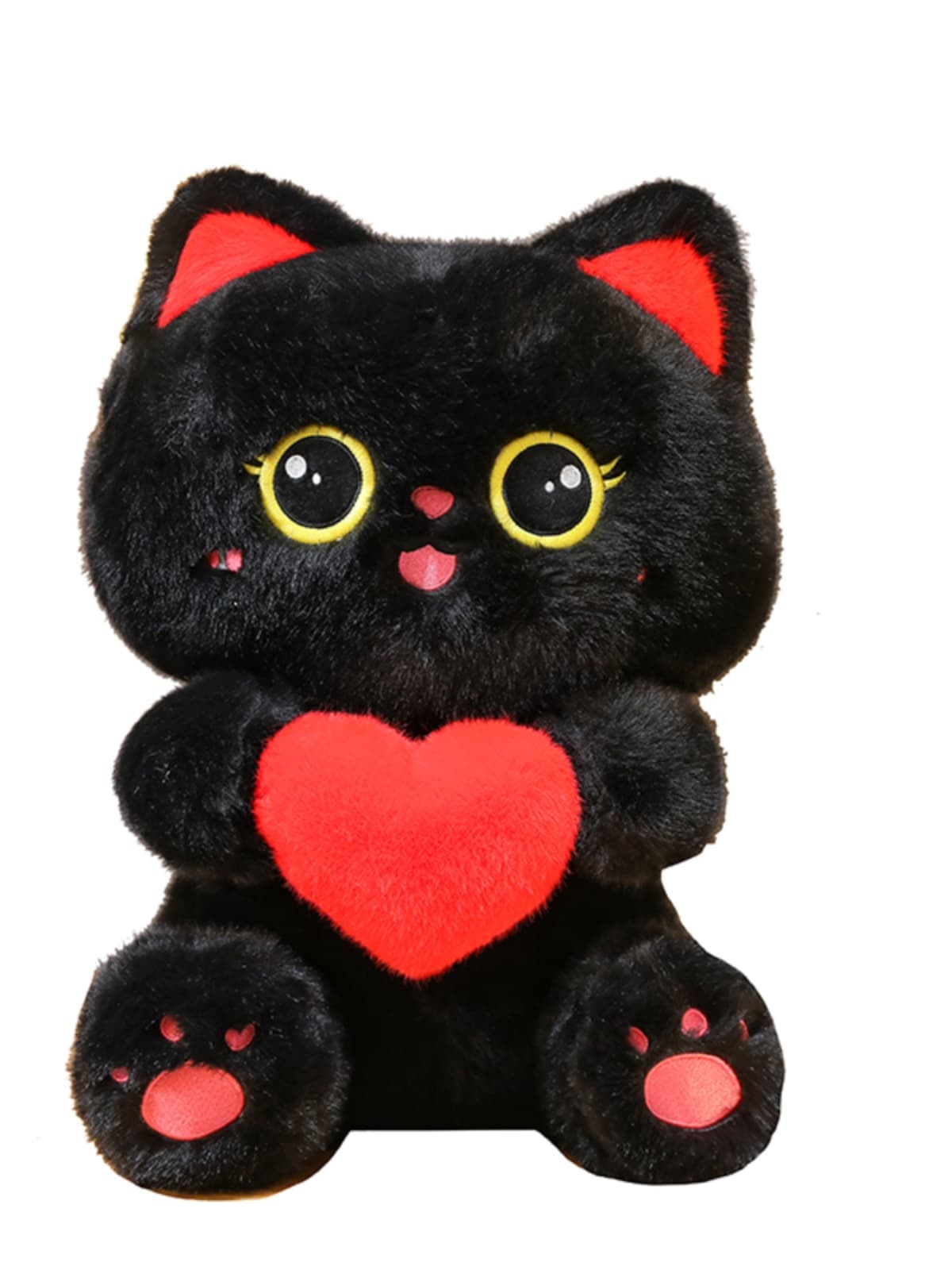 猫ぬいぐるみ まんまるハートにゃん