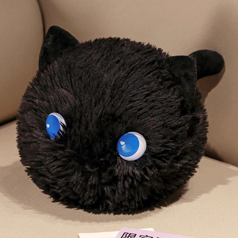 猫ぬいぐるみ 白色 もちもち猫まるまるクッション