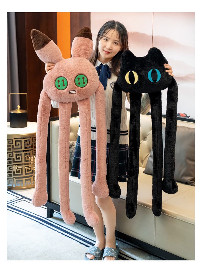 猫ぬいぐるみ おどけ猫のひょっとこ
