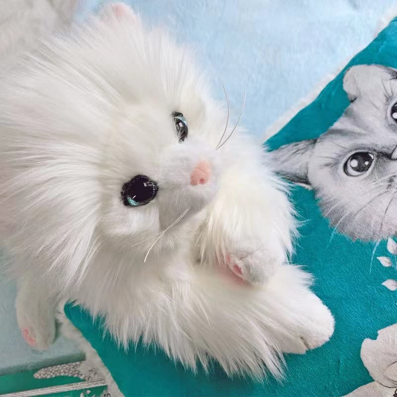 猫ぬいぐるみ 白色 ふわもふ雪姫 もちもち白猫ぬいぐるみ