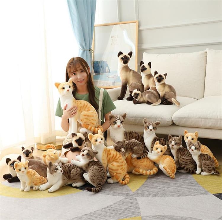 茶色トラ猫ぬいぐるみ 可愛い橘猫 誕生日プレゼント