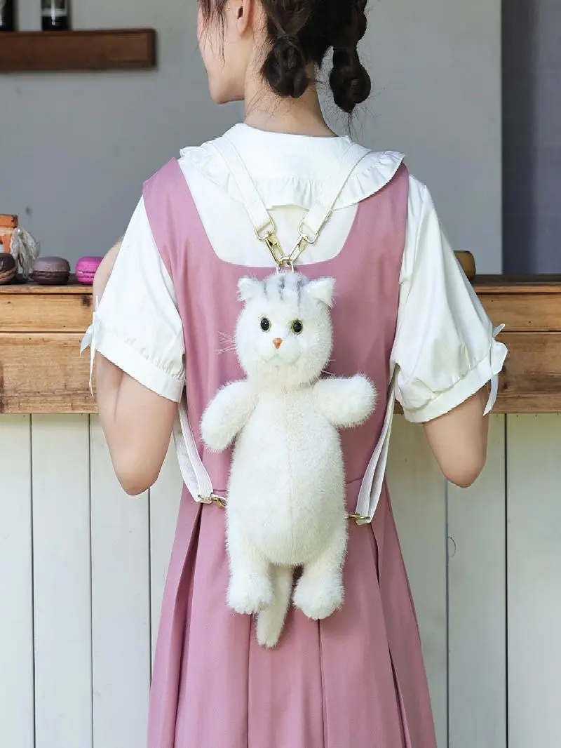 猫ぬいぐるみ 白色 ふわもこ天使の白猫ぬいぐるみ