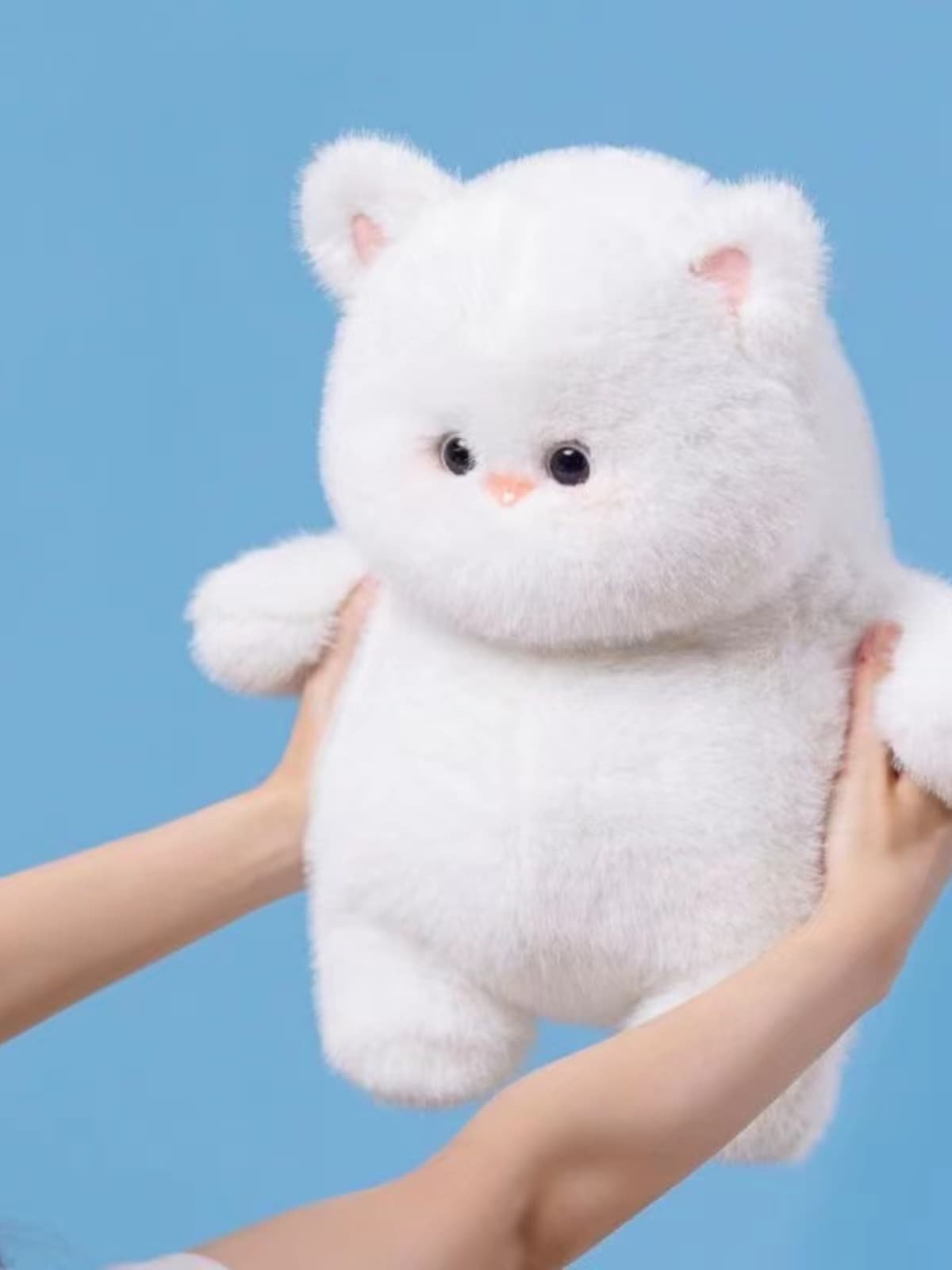 猫ぬいぐるみ 白色 ふわもち雪猫ちゃん