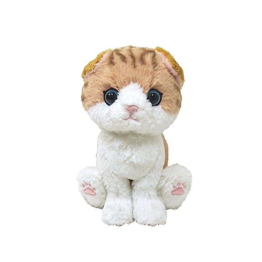 猫ぬいぐるみ 茶色 ふわもふスコティッシュフォールド