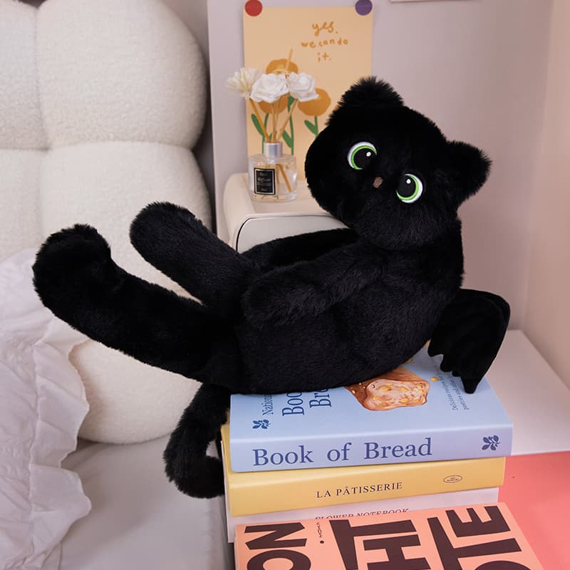 猫ぬいぐるみ 黒猫 まんまる瞳の黒猫ぬいぐるみ