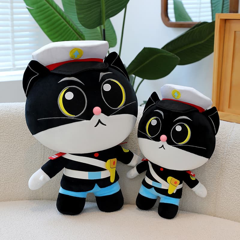 猫ぬいぐるみ 黒猫 船長さん猫のぬいぐるみ 
