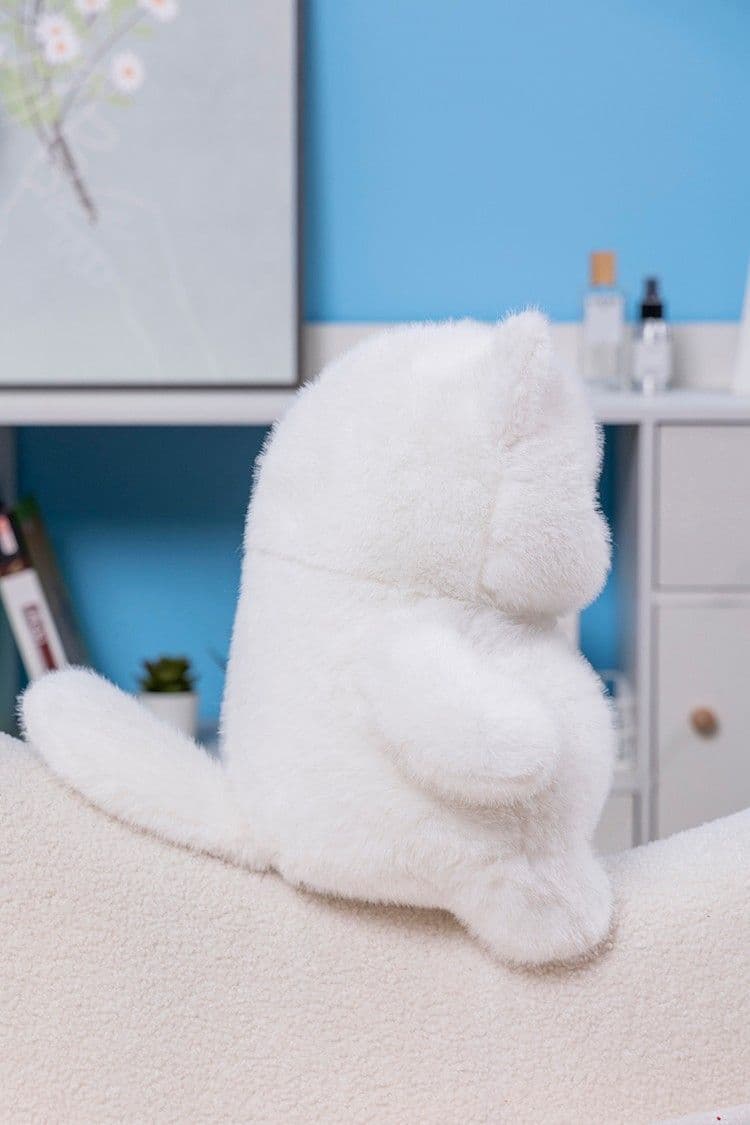 猫ぬいぐるみ ふわもこ雪ねこ