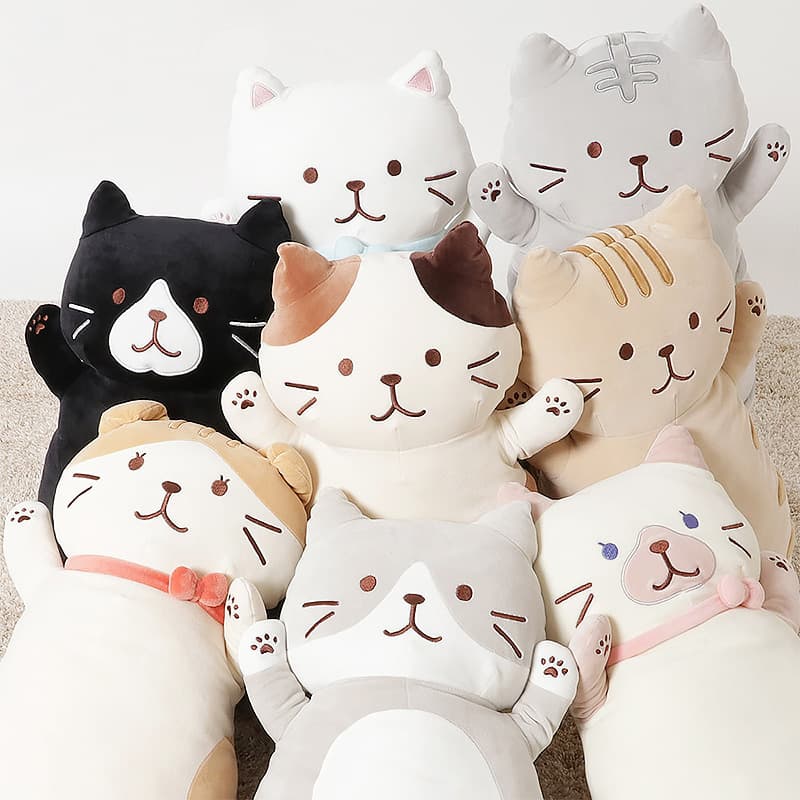 猫ぬいぐるみ ふわもち抱き枕猫ちゃん特大サイズ