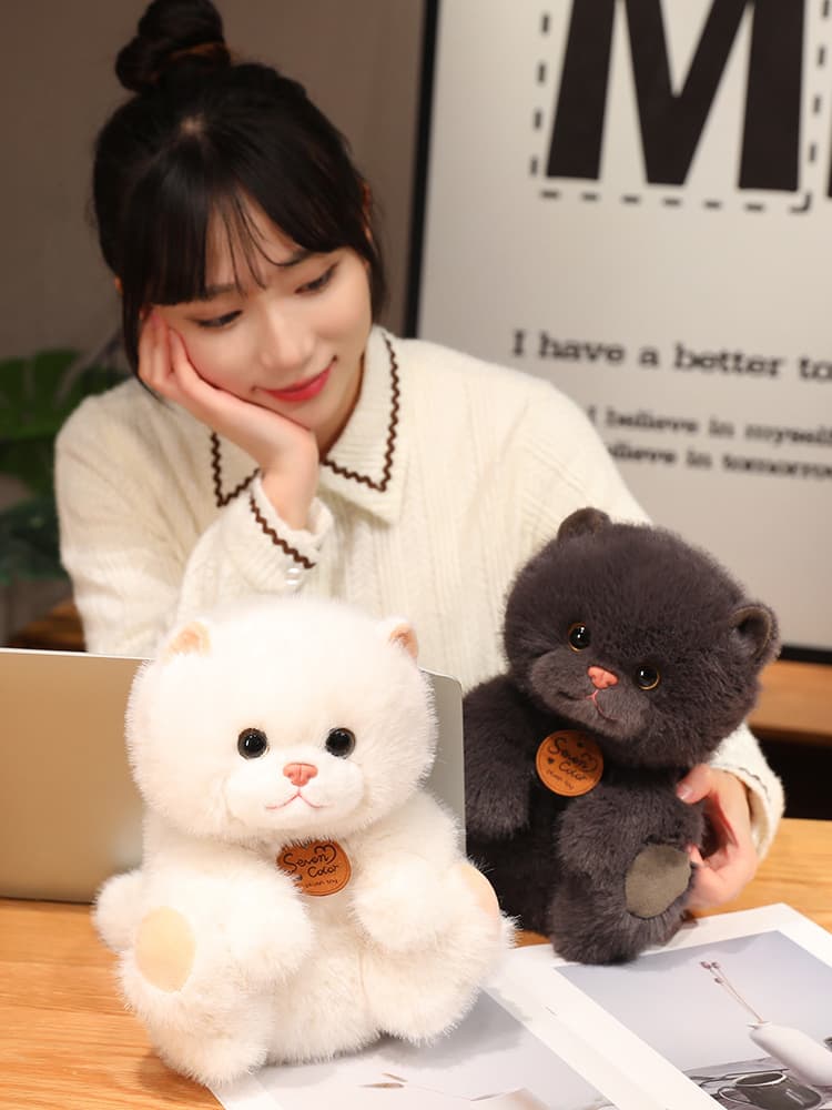 猫ぬいぐるみ ふわもふ雪猫ちゃん