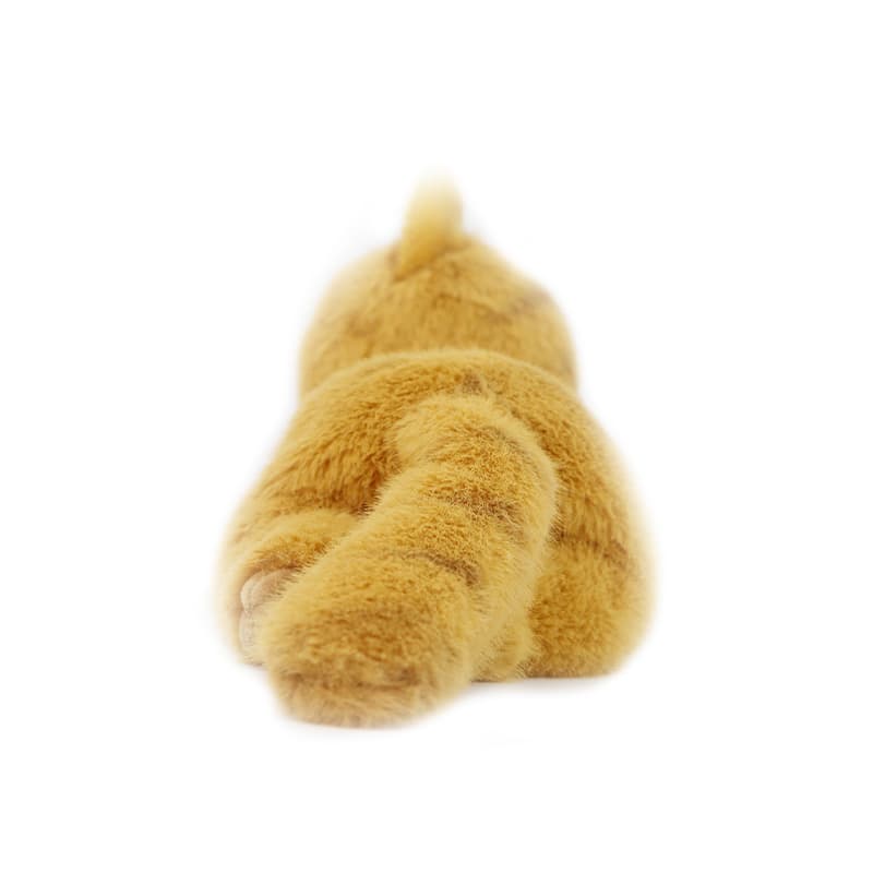 猫ぬいぐるみ 茶色 ふわもこ子猫のおやすみぬいぐるみ