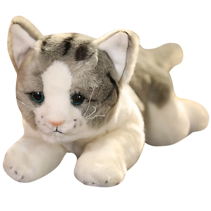 猫ぬいぐるみ ふわふわ子猫のリアル寝そべりぬいぐるみ