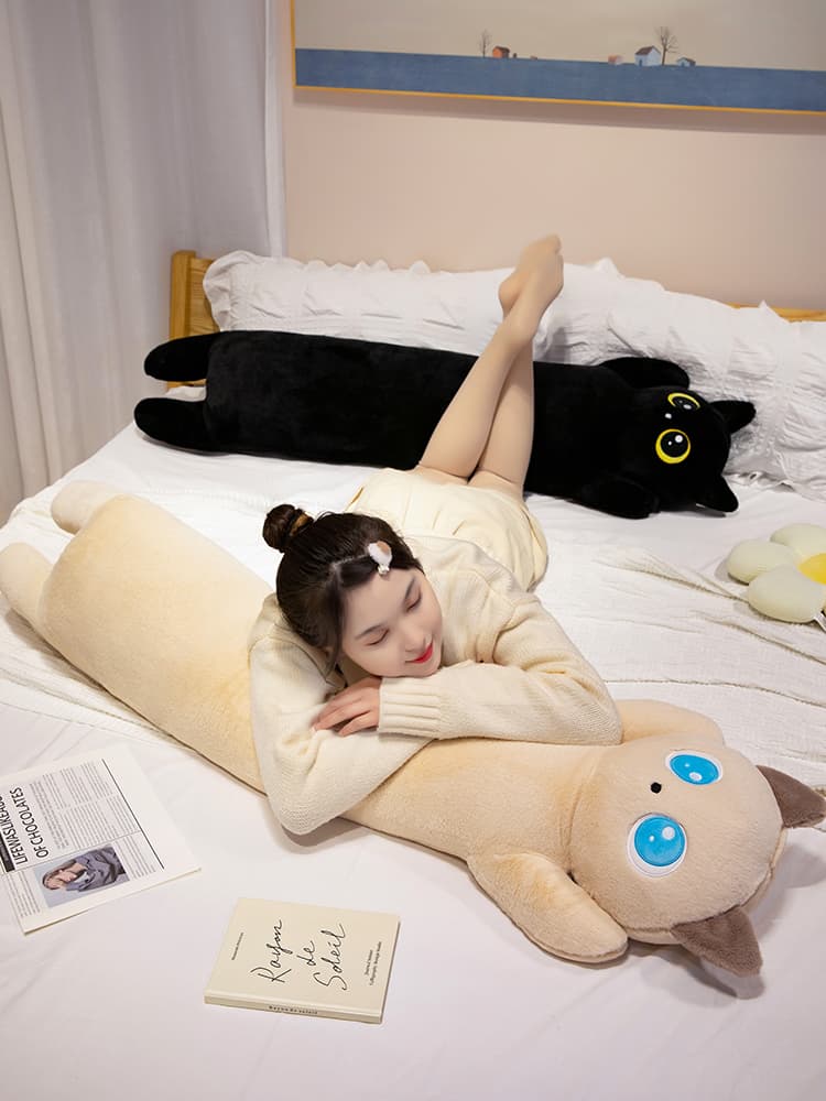 猫ぬいぐるみ おやすみまったり抱き枕ねこ