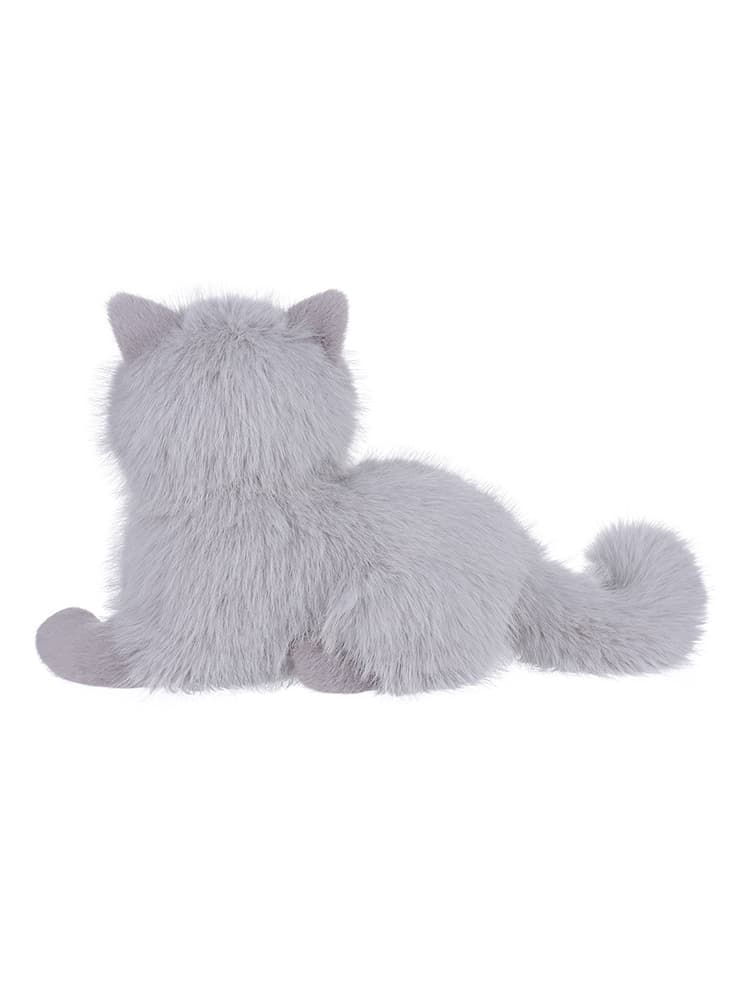 猫ぬいぐるみ グレー ふわもこ長毛種ねこのぬいぐるみ