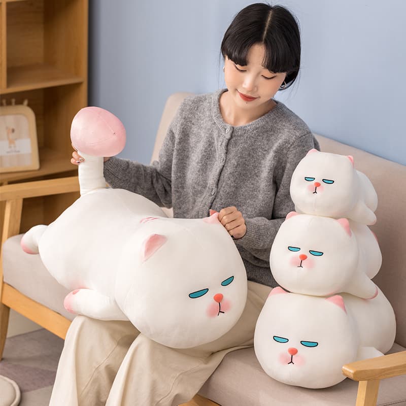 猫ぬいぐるみ ふわふわ寝そべり猫ちゃんぬいぐるみ
