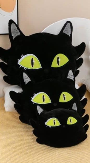 猫ぬいぐるみ 黒猫 まんまるフェイスねこぬいぐるみ