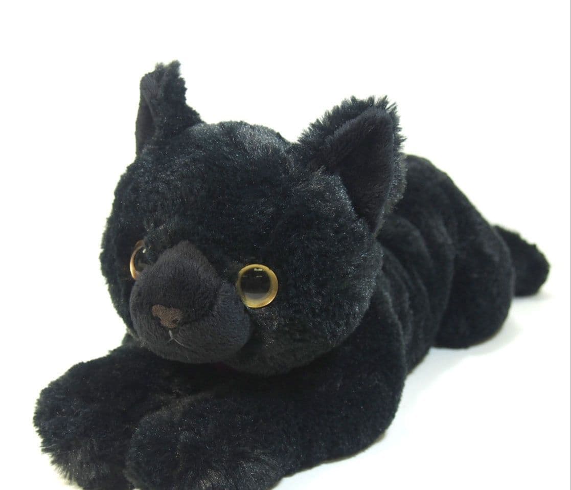 猫ぬいぐるみ 黒猫 まんまる瞳の夜空ねこ