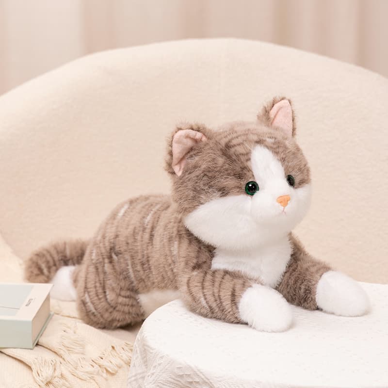 猫ぬいぐるみ グレー ふわもふ癒しの子猫ぬいぐるみ